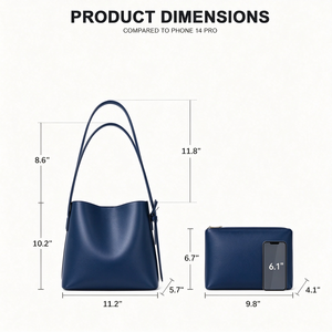 Bolsos de Hombro Tipo Cubo de Piel Vegana para Mujer, con Correa Ajustable, Capacidad de 16L, Forro de Algodón, Modernos para Uso Diario - Product Image 2
