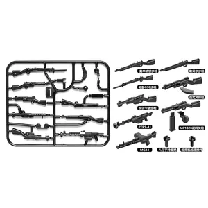 Military Camouflage Weapon Kit Parts Gun MOC Bricks Army Soldier Accessories Building Blocks Toy Boy