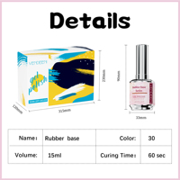 L'OEM/ODM bas en caoutchouc populaire supérieur de collection de vernis à ongles de gel de couche de base en caoutchouc de Vendeeni libèrent le vernis à ongles en caoutchouc de gel de couleur de la coutume 30