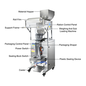Machine d'emballage et de conditionnement automatique intelligente multifonctionnelle verticale pour aliments granulaires, grains de café, noix, légumineuses - Product Image 2