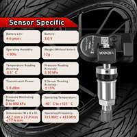 Système de surveillance de la pression des pneus universel programmable Autel Mx-sensor 315mhz 433mhz pour pneus