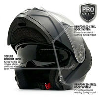 Nouveaux casques modulaires à visière rabattable certifiés DOT, en ABS et EPS, double visière, grande aile arrière, contrôle de ventilation, équipement de protection pour moto, légers
