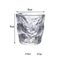 Tasse à eau en verre Cadeau promotionnel Ensemble de tasses transparentes 6 pièces 310ML Tasse à thé simple en verre océan vintage