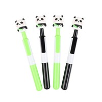 Pulpen Klik Laminasi Bentuk Hewan Kartun Lucu Kawaii Logo Kustom Promosi Baru O&Q Bulk 0.7mm Plastik ABS Tinta Hitam/Biru