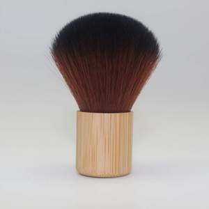 JDK spazzola per trucco Kabuki con manico in bambù naturale caldo spazzola per arrossire la polvere sintetica per capelli - Product Image 1