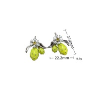 Leuke fruitgele citroenbloemoorbellen voor dames