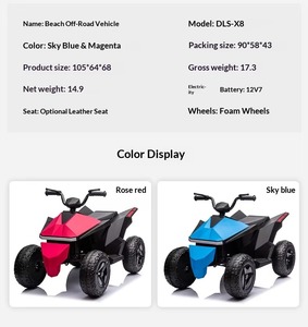 Voiture <span class=keywords><strong>électrique</strong></span> pour enfants <span class=keywords><strong>12V</strong></span> 4 roues motrices, 4 moteurs, <span class=keywords><strong>quad</strong></span> tout-terrain pour enfants, cadeau avec télécommande, alimentée par batterie - Product Image 6