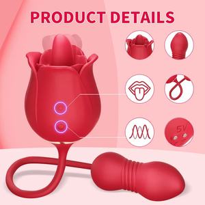 Clitoral leccare la <span class=keywords><strong>lingua</strong></span> rosa Sex Toy stimolatore <span class=keywords><strong>vibratore</strong></span> per le donne, vibranti rosa donne adulte coppie giocattoli sessuali per il suo piacere - Product Image 2