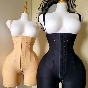 <span class=keywords><strong>Fajas</strong></span> Colombianas de Alta Compresión, Moldeadoras de Cuerpo Completo con Broches en el Busto, para Adelgazar Después del Parto - Product Image 1