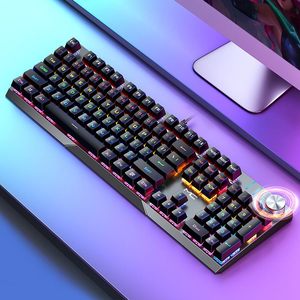 <span class=keywords><strong>Teclado</strong></span> Mecánico con Cable, Teclas Azules, Semi-Mecánico, LED, para PC Gamer, Estilo Redstorm - Product Image 2