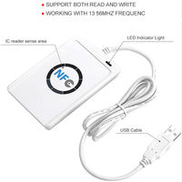 Lector y Escritor de Tarjetas Inteligentes NFC RFID USB ACR122U de 13.56MHz, Mini Lector Portátil sin Contacto para Pagos, Control de Acceso y Programación de Tokens