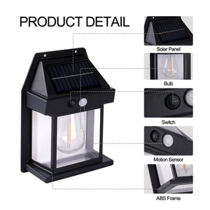 Outdoor Solar Wall <b>Light</b> Motion <b>Sensor</b> Garden <b>LED</b> Lighting IP65 Waterproof Human Body Detection 3500K Warm White 120 Beam - Product Image 5