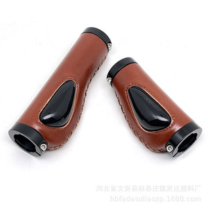 Puños para manillar de bicicleta de 22,2 mm con absorción de impactos para bicicletas de montaña, de cuero con agarre cómodo de silicona - Product Image 4