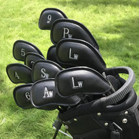 Vente en gros de nouveaux designs de housses de clubs de golf en cuir PU personnalisées, imperméables, accessoires de golf, logo brodé, housses de clubs de golf populaires