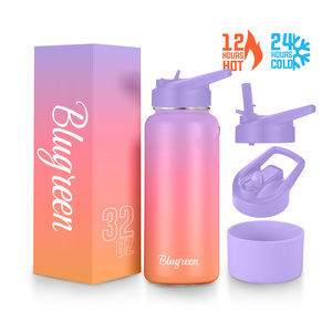 Double Wall 304 Stainless Steel Vacuum Flask <strong>Water</strong> <strong>Bottle</strong> 40oz Tumbler With Lid And Straw - Product Image 1