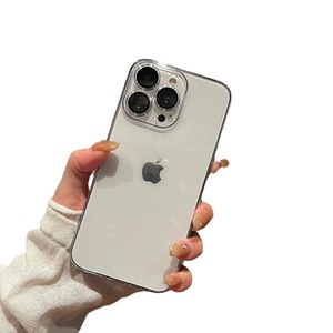 Ốp lưng trong suốt thiết kế sang trọng cho <span class=keywords><strong>iPhone</strong></span> 15 14 13 Pro Max, chống xước, tùy chỉnh, kèm bảo vệ camera - Product Image 1