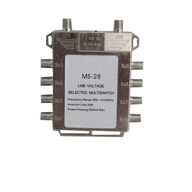 M-28 Switch High Performance Hot-sale 2 in 8 Out Multiswitch With Factory Price for TV Satellite Receive Signals