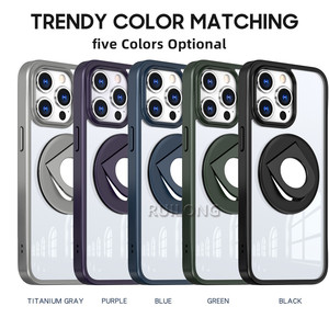 Nouveau Design Magnétique Téléphone Cas Acrylique Couverture Avec <span class=keywords><strong>360</strong></span> Rotation Stand pour <span class=keywords><strong>Samsung</strong></span> S24 ULTRA S23 FE S22 Plus S21 A13 A23 A53 A73 A14 - Product Image 3