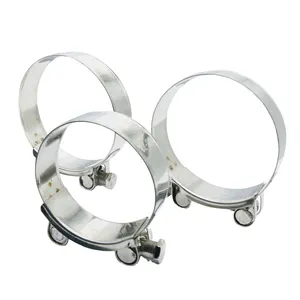 China Manufacture 304 Stainless Steel Strong Throat Hoop European Style Hose Clamps
