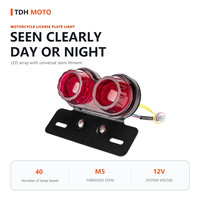 Feu arrière de moto 3-en-1 : feu stop LED, éclairage de plaque d'immatriculation et clignotant 12V ABS universel à montage arrière – Vente en gros