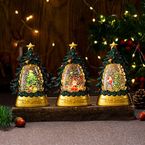 Nueva lámpara de aceite con forma de árbol de Navidad pintada y luminosa, regalo para niños, lámpara de viento, adorno para mesa de bar. - Product Image 3