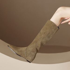 נעלי צ'יאליסה לנשים, מגפי חורף מעוצבים, מגפי עור אמיתי, נעלי עקב גבוהות לנערות, מגפי נשים - Product Image 2