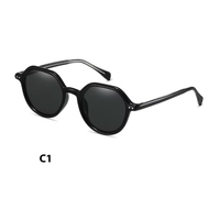 Lunettes de soleil vintage rondes à monture TR, branches en acétate, verres en nylon – Style rétro, urbain, vacances, extérieur, décontracté