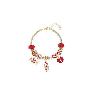 <span class=keywords><strong>Bracelet</strong></span> à breloques de Noël tendance, <span class=keywords><strong>bracelet</strong></span> <span class=keywords><strong>Pandora</strong></span> en forme de canne à sucre rouge à la menthe poivrée pour femmes, cadeau, vente en gros, personnalisé - Product Image 6