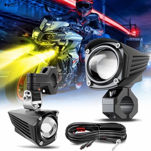 Feu antibrouillard de conduite LED pour <span class=keywords><strong>moto</strong></span> 600% lumineux mode stroboscopique bicolore lumière d'assistance à vélo montée sur suspension - Product Image 1