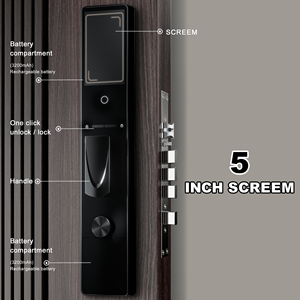Serrure de porte intelligente à reconnaissance faciale avec entrée sans <span class=keywords><strong>clé</strong></span> Wi-Fi et interphone vidéo Tuya pour la sécurité domestique - Product Image 6