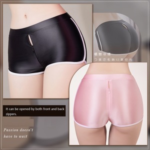 Mutandine da donna a metà vita biancheria intima Sexy cerniere inguine che si aprono sulle mutande femminili anteriori <span class=keywords><strong>e</strong></span> posteriori - Product Image 5