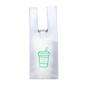 Custom Bio Degradable Plastic Garbage Carrier Bag T-shirt Bag Biodegradable Packaging