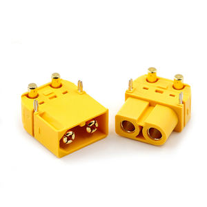 Connecteur PCB Amass Original <span class=keywords><strong>XT60PW</strong></span> à angle droit 90 degrés, plaqué or cuivre, 35A 500V, adaptateur <span class=keywords><strong>m</strong></span>âle-femelle pour alimentation - Product Image 1