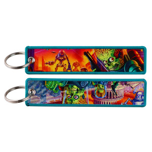 Porte-clés en tissu avec étiquette tissée <span class=keywords><strong>Mars</strong></span> Attacks, accessoire de film en gros - Product Image 4