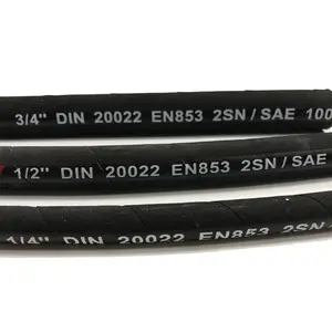 2022 hot sale EN 853 2SN DN 1/4",3/8",1/2",3/4" SAE100 R2AT Hydraulic Hoses