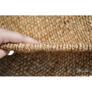 Hand Woven Natural Hemp Patchwork Area <b>Rug</b> Geometric Brown Beige Flat Weave Boho <b>Rustic</b> Eco Friendly Living Room <b>Rug</b> - Product Image 3