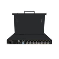 Conmutador KVM de 8 Puertos RJ45 Ipctech para Montaje en Rack con Control Remoto, Consola KVM IP, en Existencia