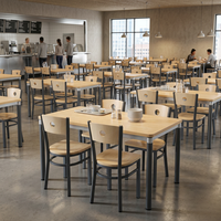 Ensemble de meubles de restaurant rapide, table et chaises, de qualité économique, écologiques, durables, modernes, faciles à nettoyer