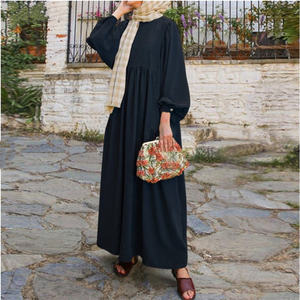 Voile espresso in cotone stampato su misura vendite calde medio oriente tacchino Dubai abito in tinta unita abiti <span class=keywords><strong>Hijab</strong></span> - Product Image 3