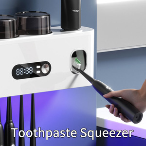 Desinfectador <span class=keywords><strong>de</strong></span> Cepillos <span class=keywords><strong>de</strong></span> <span class=keywords><strong>Dientes</strong></span> Inteligente con Esterilización UV, Montaje sin Taladro, <span class=keywords><strong>Dispensador</strong></span> y <span class=keywords><strong>Pasta</strong></span> <span class=keywords><strong>de</strong></span> <span class=keywords><strong>Dientes</strong></span> Automática, Gran Venta - Product Image 2