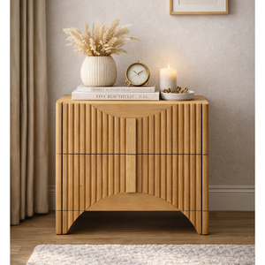 Table de chevet moderne en bois avec 2 tiroirs, meuble de chambre à coucher, armoire de rangement pour salon, prix d'usine, livraison directe - Product Image 1