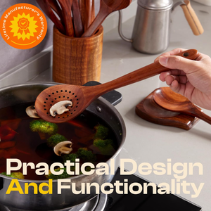Ensemble complet d'ustensiles de cuisine 9 pièces, brun foncé, essentiels de cuisine, ensemble d'ustensiles de cuisine en bois - Product Image 3