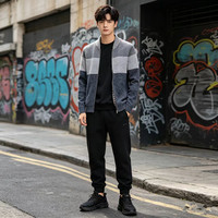 Cardigan en polyester épais tricoté pour homme, collection automne/hiver, à manches longues, élastique, chaud et tendance pour jeunes.