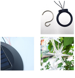 DLL383 pannello solare campanello a vento lampada a LED ornamenti a sospensione da giardino luci a campana a vento con riccio di mare all'aperto - Product Image 5