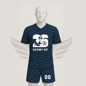 Uniforme de Fútbol Sublimado para Hombre al por Mayor, Camiseta de Fútbol con Cuello en V y Pantalones Cortos, Ropa Deportiva Personalizada para Equipos - Product Image 6