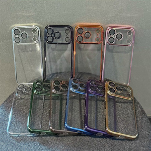 Custodia Trasparente in Silicone Morbido con Placcatura di Lusso per <span class=keywords><strong>iPhone</strong></span> 17 16 <span class=keywords><strong>Pro</strong></span> <span class=keywords><strong>Max</strong></span> <span class=keywords><strong>11</strong></span> 12 13 14 15 <span class=keywords><strong>Pro</strong></span> 17Air con Protezione <span class=keywords><strong>Fotocamera</strong></span> - Product Image 5