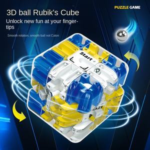 Puzzle Cube 3D Hot3D, jeu de <span class=keywords><strong>labyrinthe</strong></span> d'entraînement cérébral, 4 pouces, correspondance des couleurs, rotation fluide, jouet éducatif pour les enfants de 12 ans et plus, famille - Product Image 3