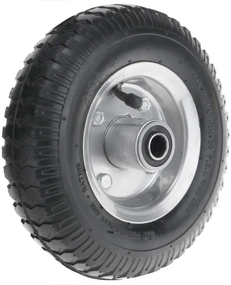 2.50-4 4PR 타이어 압축 공기를 넣은 피마자 바퀴, 손 손수레를 위한 금속 변죽을 가진 공기 바퀴