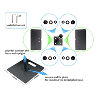 Supports de fond en tissu et en aluminium télescopique robuste, fond en tissu simple pour les décorations de mariage et de salons professionnels