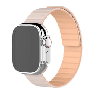 LEWO nuovo cinturino magnetico UV cinturino magnetico in Silicone per Smartwatch per Apple Watch 38mm 40mm 41mm 42mm 44mm 45mm 49mm